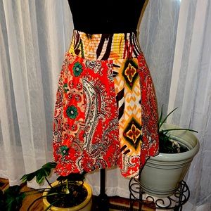 Multi color 100% cotton skirt, size XS. Great condition